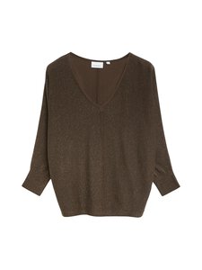 Comma - Glitter Yarn V-neck  -neulepusero - 8943 CHOCOLATE | Stockmann