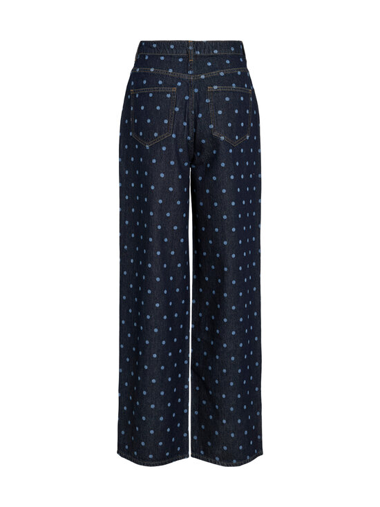 Vila - ViFreya High Waist Dot platu staru džinsi - DARK BLUE DENIM | Stockmann - photo 2