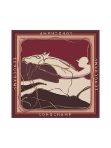 Longchamp - Soie zīda lakats 90 x 90 cm - P98 POMEGRANATE | Stockmann