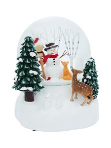 Casa Stockmann - Snowman With Light -lumisadepallo valolla - WHITE | Stockmann