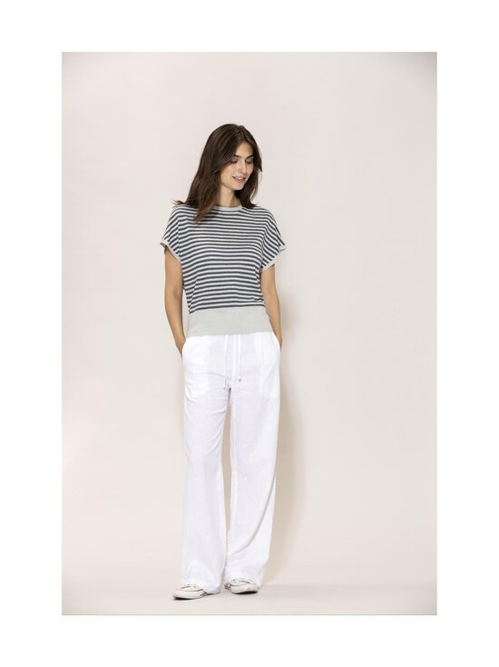 BLUE - Laila-pellavaneulepusero - GREY MIST W/ DUSTY NAVY | Stockmann - photo 2