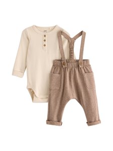 Lindex - Bodysuit And Trousers apģērbu komplekts - 1230 LIGHT BEIGE | Stockmann