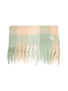 Knowledge Cotton Apparel - Hapsullinen huivi - 7010 LIGHT GREEN CHECK | Stockmann