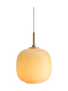 Louis Poulsen - VL 45 Radiohus -riippuvalaisin, Ø 175mm - BRASS/GLOSSY AMBER GLASS | Stockmann