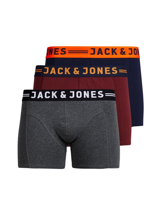 JACK & JONES junior - JacLichfield-bokserit 3-pack - DARK GREY MELANGE DETAIL:BURGUNDY - NAVY BLAZER - photo 2 JACK & JONES junior - JacLichfield-bokserit 3-pack - DARK GREY MELANGE DETAIL:BURGUNDY - NAVY BLAZER | Stockmann - photo 2