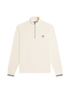Fred Perry - Waffle Stitch Half Zip -neulepaita - 560 ECRU | Stockmann