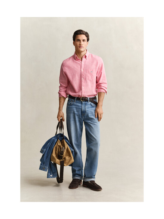 GANT - Triiksärk Regular Cotton Linen - 622 ROSE PINK | Stockmann - photo 5