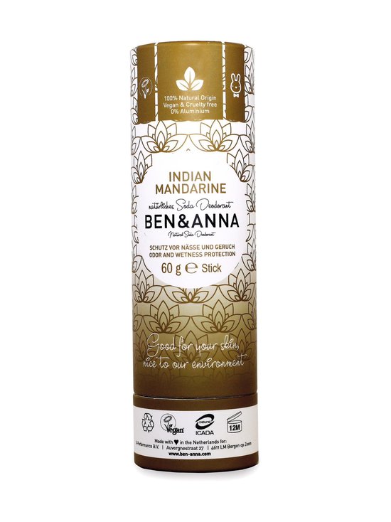 Deodorant Stick Indian Mandarine Papertube -soodadeodorantti 60 g