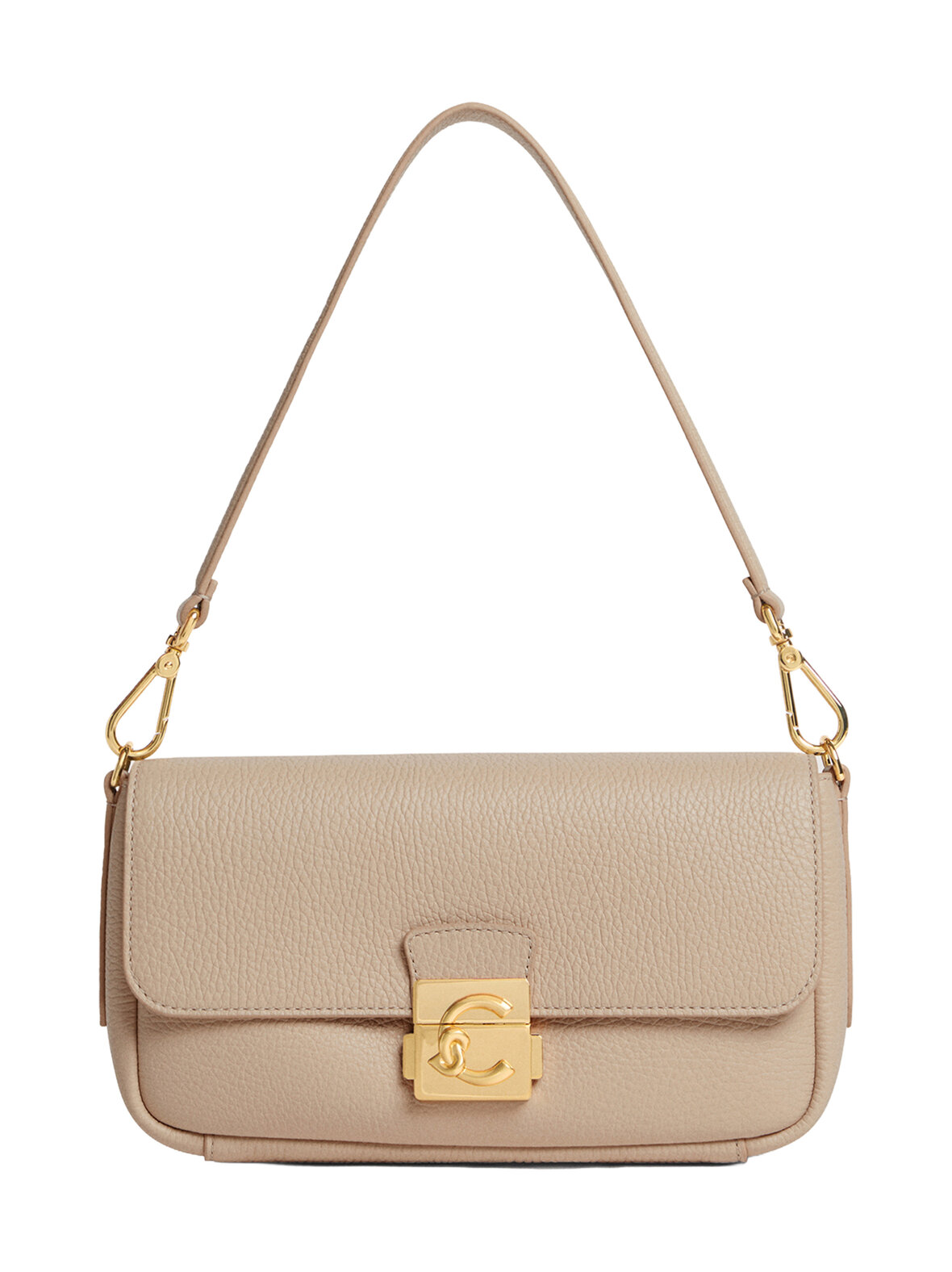 C-me lock grained leather -käsilaukku