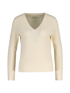 GANT - V-neck adīts džemperis - 130 CREAM | Stockmann