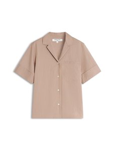 Maison Kitsuné - Striped Resort -paitapusero - 0490 TAUPE GRAY | Stockmann