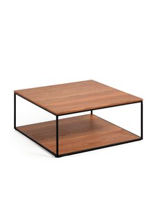 Kave Home - Yoana-sohvapöytä pähkinä/musta 80 x 80 cm - BEIGE | Stockmann