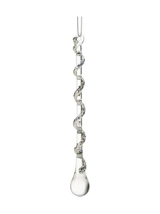 Glass drop with twisted glitter Ziemassvētku rotājums