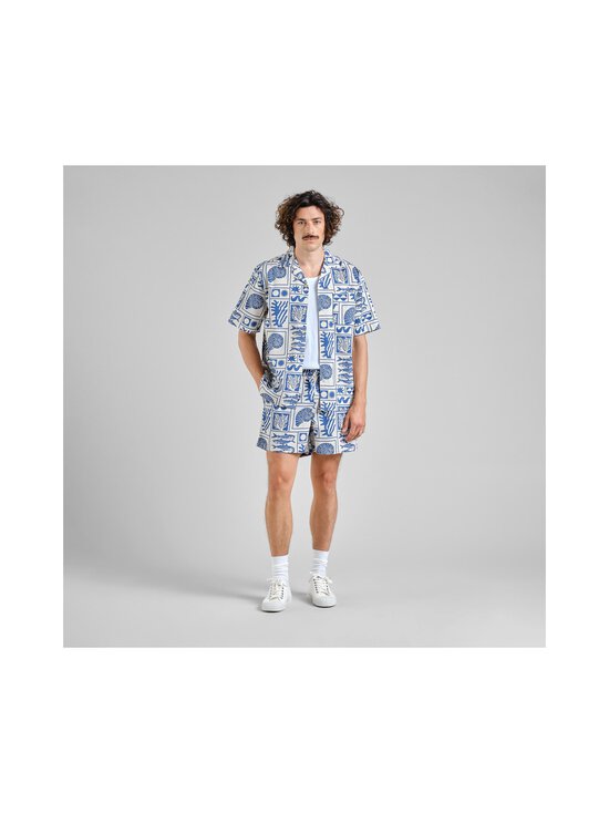 Dedicated - Marstrand Relaxed Fit -kauluspaita - OCEAN SQUARES OAT WHITE | Stockmann - photo 5