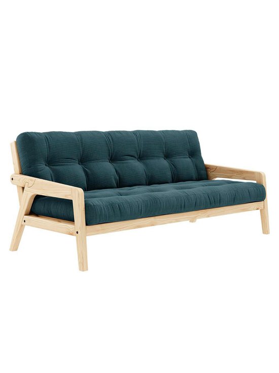 Karup - Grab-futonsohva Corduroy-kangas pale blue/mänty L 200 cm - BEIGE | Stockmann - photo 1