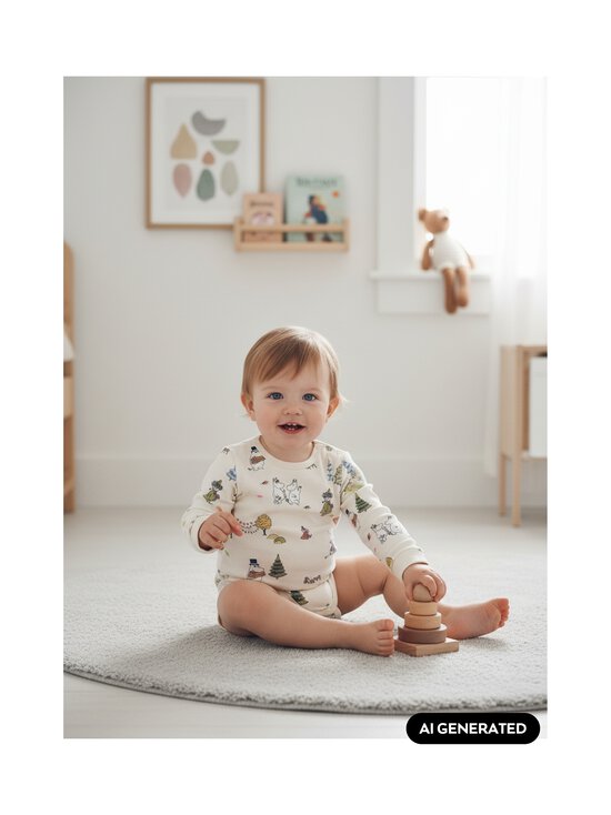 Lindex - Pikkade varrukatega bodi Moomin - 6809 WHITE | Stockmann - photo 3