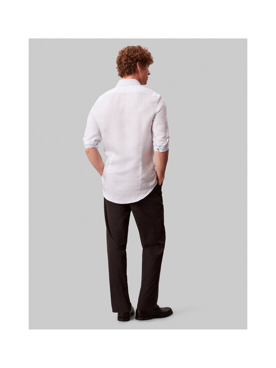 Calvin Klein Menswear - Slim Fit Linen Blend -kauluspaita - 7KU BLUE MULTI | Stockmann - photo 3