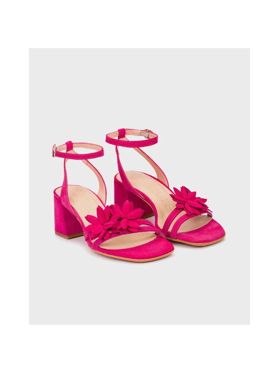 Wonders - Block Heel Flowers -nahkasandaalit - ANTE FUCSIA | Stockmann - photo 2