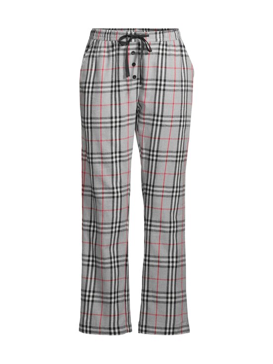 Damella - Cotton Flannel -pyjamahousut - 904 GREY/ RED | Stockmann - photo 1