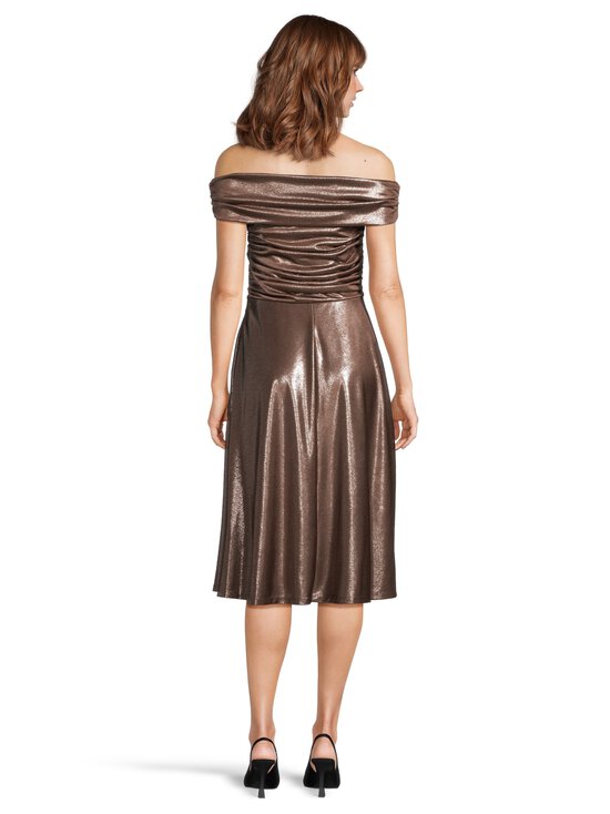 Lauren Ralph Lauren - Heldai Cocktail -mekko - DARK TAUPE BROWN/LIGHT GOLD FL | Stockmann - photo 3