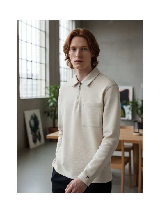 Tommy Hilfiger - Essential Terry Pocket 1/4 Zip džemperis - HGF HEATHERED OATMILK | Stockmann - photo 6