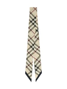 Burberry - Skinny Check -silkkihuivi 180 x 8 cm - A1450 STONE | Stockmann