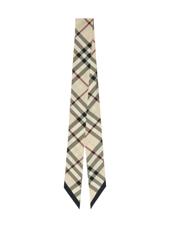 Burberry - Skinny Check -silkkihuivi 180 x 8 cm - A1450 STONE | Stockmann - photo 1