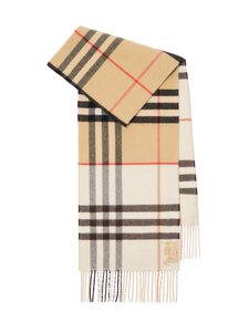 Burberry - Double Check -kaulahuivi - A2021 SAND/PEBBLE WHITE | Stockmann