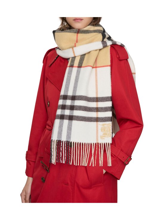 Burberry - Double Check -kaulahuivi - A2021 SAND/PEBBLE WHITE | Stockmann - photo 9