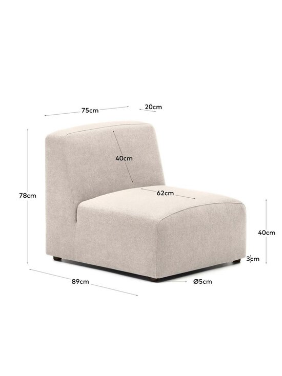 Kave Home - Neom-sohvamoduuli beige L 75 cm - BEIGE | Stockmann - photo 7