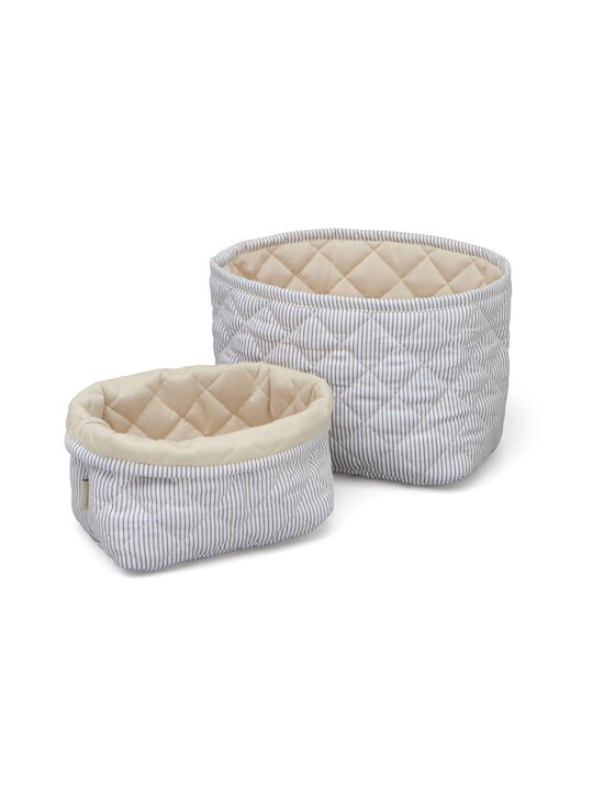 Cam Cam Copenhagen - Quilted Storage Basket -säilytyskorit 2 kpl - CLASSIC STRIPES BLUE, PRALINE | Stockmann - photo 1
