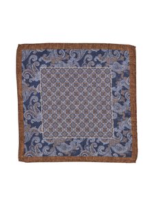 Stockholm Kravatt - Hankie Medallion Print - taskuliina - 5 BLUE / BROWN | Stockmann