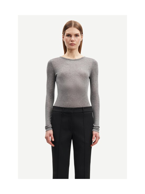 Samsoe Samsoe - Sadou trikotāžas krekls - CLR000337 GREY MEL. - photo 3 Samsoe Samsoe - Sadou trikotāžas krekls - CLR000337 GREY MEL. | Stockmann - photo 3