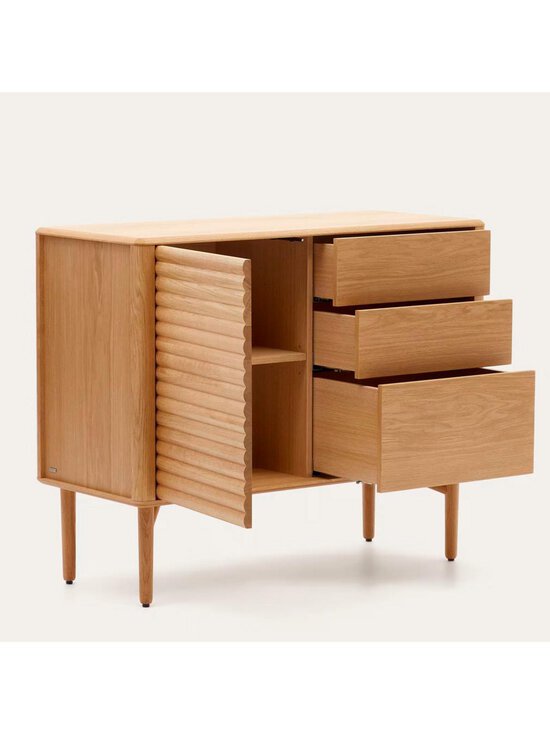 Kave Home - Lenon-senkki tammi / lasi 105 x 84 cm - BEIGE | Stockmann - photo 3