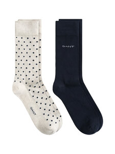 GANT - Dot and solid zeķes 2-pāri - 299 SEED MELANGE | Stockmann