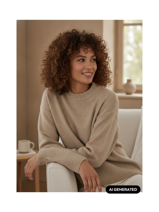 Selected - Kampsun SlfCille Cashmere Blend O-Neck - IRISH CREAM | Stockmann - photo 2