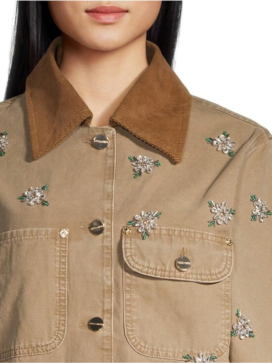Allsaints - Bex Embroidery -farkkutakki - VINTAGE SAND BROWN | Stockmann - photo 4