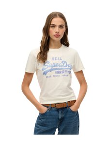 Superdry - T-särk Rhinestone Slim - NLY DUSTY WHITE | Stockmann