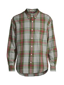 GANT - Relaxed Twill Check -kauluspaita - 374 TARTAN GREEN | Stockmann