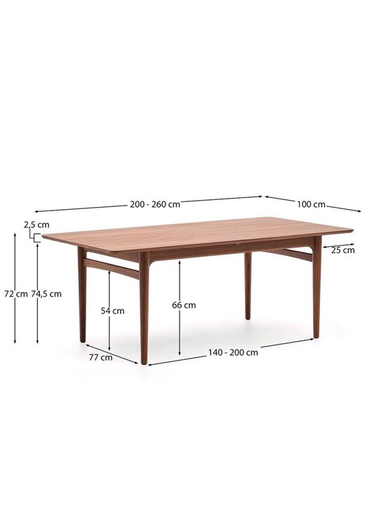 Kave Home - Elan- jatkettava ruokapöytä - PÄHKINÄ | Stockmann - photo 5