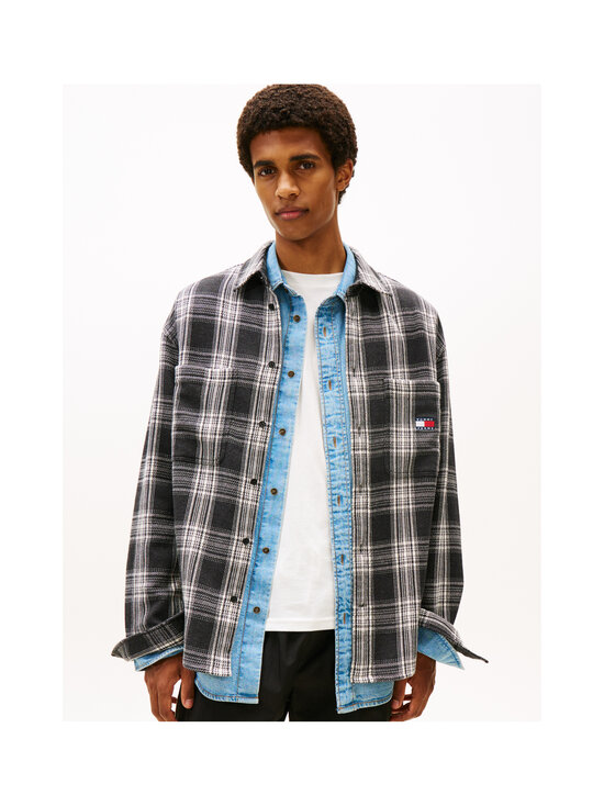 Tommy Jeans - Relaxed Check Brushed -kauluspaita - BDS BLACK/CHECK | Stockmann - photo 2