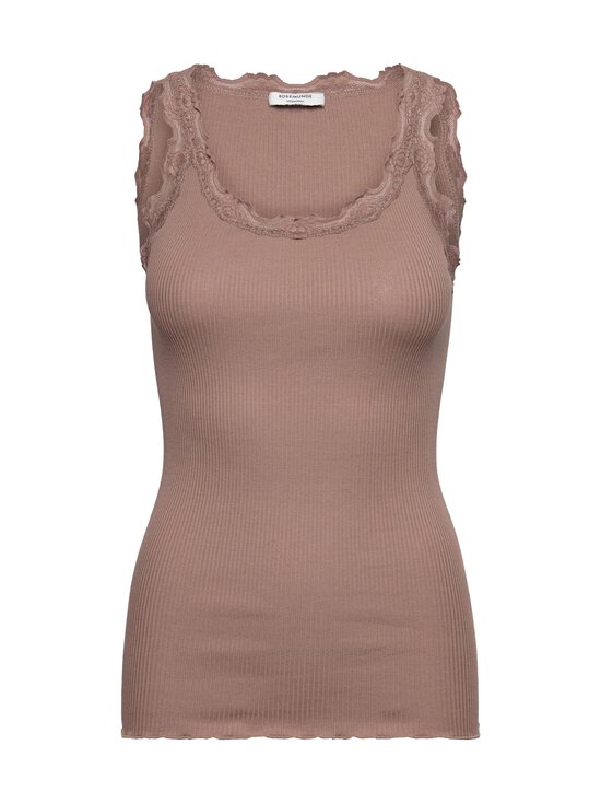 Rosemunde - RWBabette Lace U-neck -silkkisekoitetoppi - 062 MOCHA MERINGUE | Stockmann - photo 1