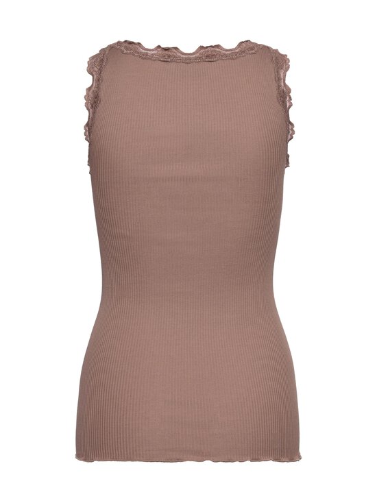 Rosemunde - RWBabette Lace U-neck -silkkisekoitetoppi - 062 MOCHA MERINGUE | Stockmann - photo 2
