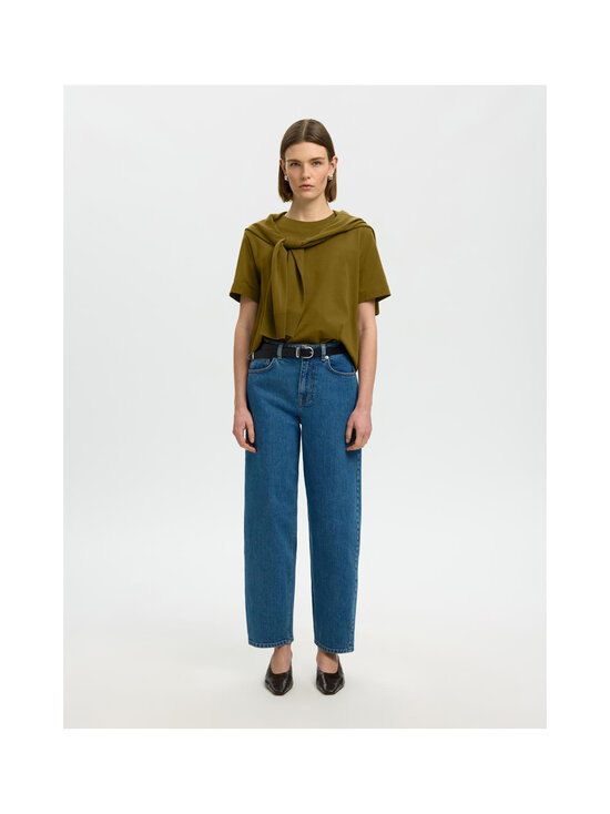 Selected - SlfEssential Boxy T-krekls - FIR GREEN | Stockmann - photo 3
