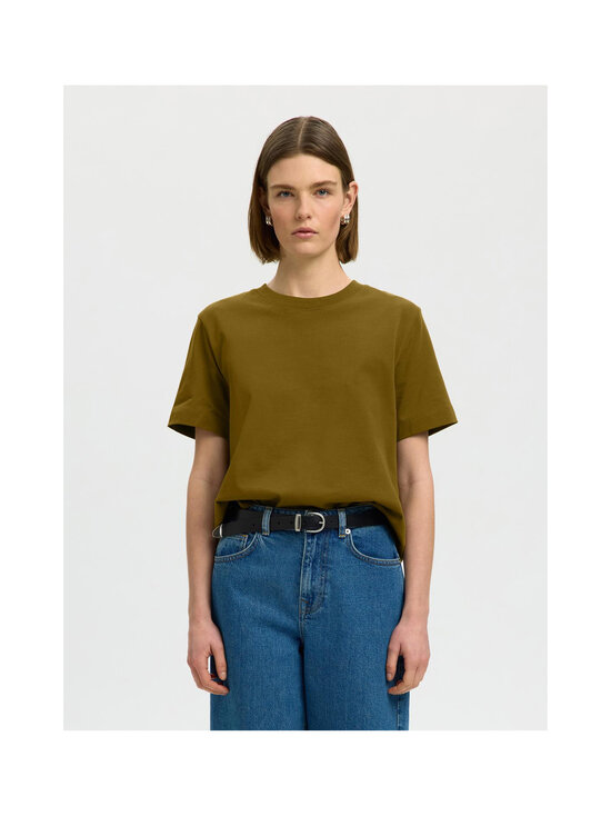 Selected - SlfEssential Boxy T-krekls - FIR GREEN | Stockmann - photo 5