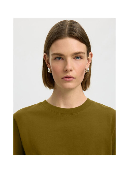 Selected - SlfEssential Boxy T-krekls - FIR GREEN | Stockmann - photo 6