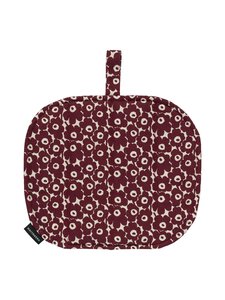 Marimekko - Pikkuinen Unikko -pannulappu - LINEN, BURGUNDY | Stockmann