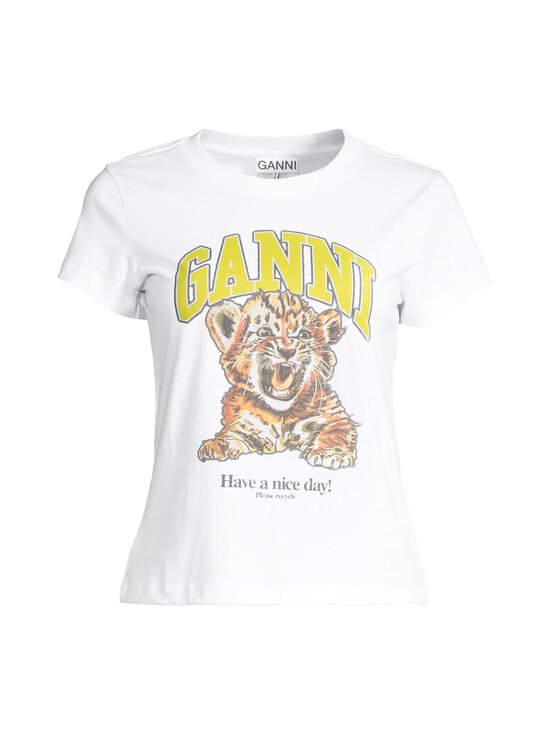 Ganni - Basic Cotton t-paita - 151 BRIGHT WHITE | Stockmann - photo 1