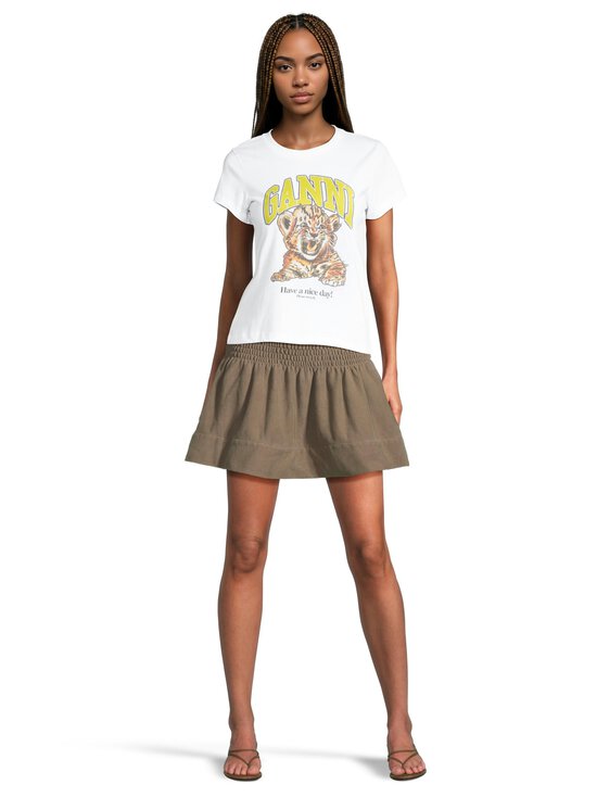 Ganni - Basic Cotton t-paita - 151 BRIGHT WHITE | Stockmann - photo 2