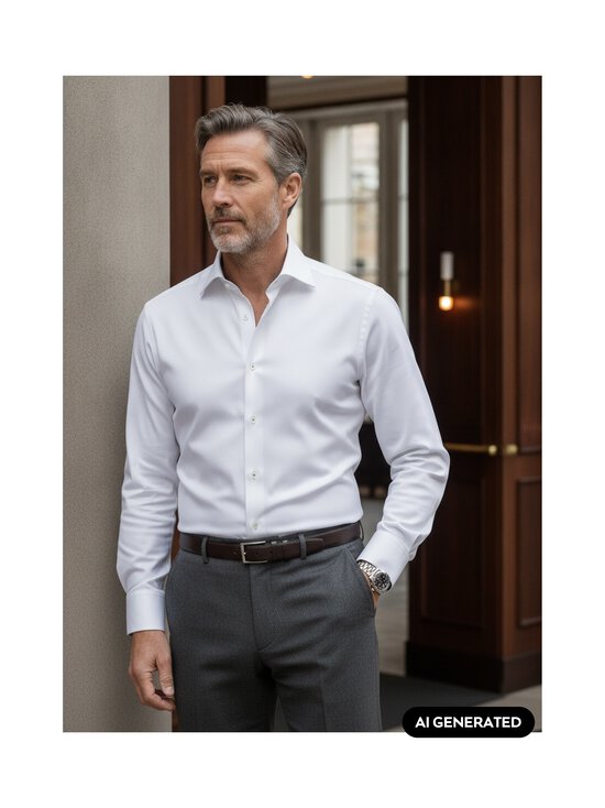 Stenströms - Regular Cuff Contrast -kauluspaita - 000 WHITE | Stockmann - photo 3